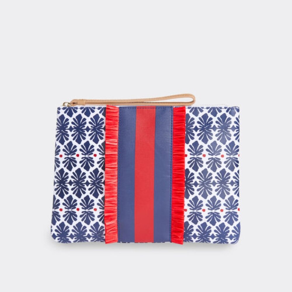 Vineyard Vines Block Print Shell Clutch